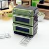 Miniature Oven Model Figure Doll House Kitchen Accessories With 2 Layer and Baking Tool For 1/12 Scale Scene Setting