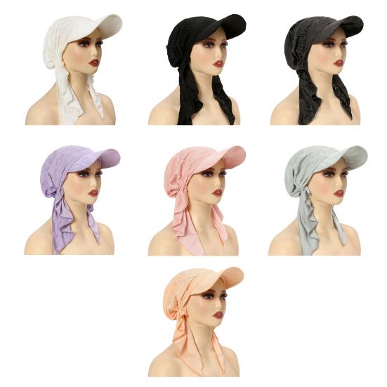 Women Headscarf Hat Elastic Design Shawl Baseball Hat Headscarf Lightweight Easy to Wear Head Covering Turban Hat