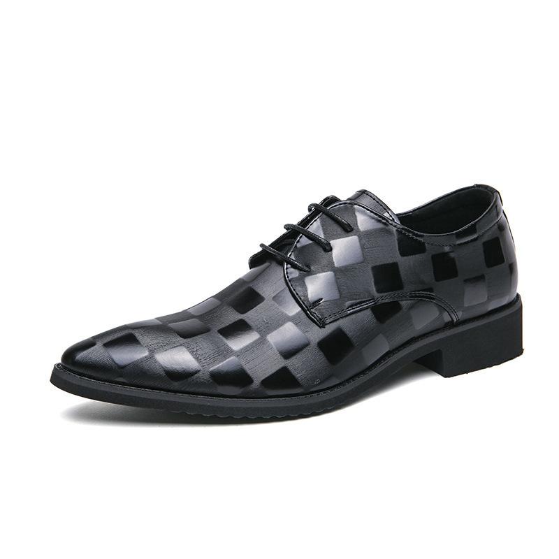 Herrenschuhe spitz Lederschuhe Mode Herren Business-Anzugschuhe Trend Britischer Stil Hochzeits-Lederschuhe