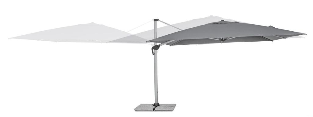 Garden Parasol 400X400Cm Bolzano Ibis Aluminum Gray