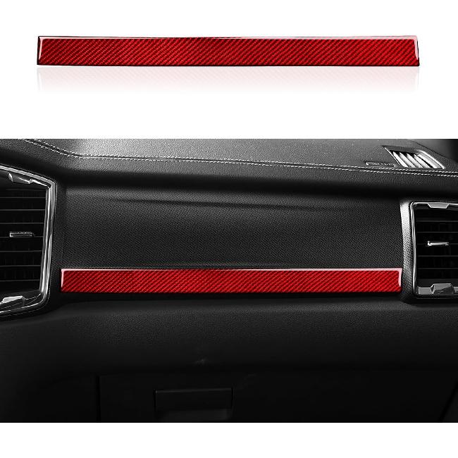 Car Sticker Carbon Fiber Center Console Gear Shift Indicator Panel Cover Trim for Ford Ranger XLT Lariat XL      Decal Accessories Red