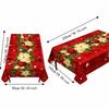 Oil-proof Christmas Santa Claus Tablecloth Waterproof Xmas Deer Table Mat  Home Dector