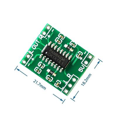 10pcs/Green Board PAM8403 Class D Digital Amplifier Board 2×3W Ultra-Mini 2.5-5V USB Power Supply