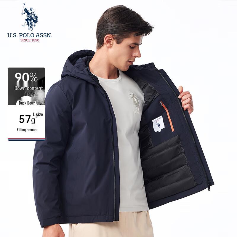 U.S. Polo Assn. Herren-Daunenjacke mit Kapuze