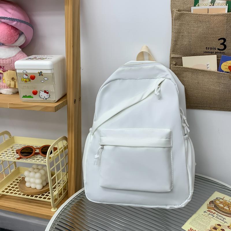 

Высококачественный школьный рюкзак для студентов, большая вместимость, дорожная сумка, модная сумка из ткани Оксфорд, трендовый рюкзак для компьютера, моющийся бежевый