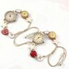 Beaded Star Heart Chain Watch Adjustable Quartz Watch Fashion Bracelet Watch  Women Girls