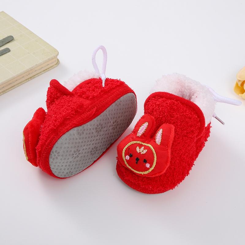 Детская обувь Теплая плюшевая обувь с мультяшной толстой мягкой подошвой для малышей — фото 5