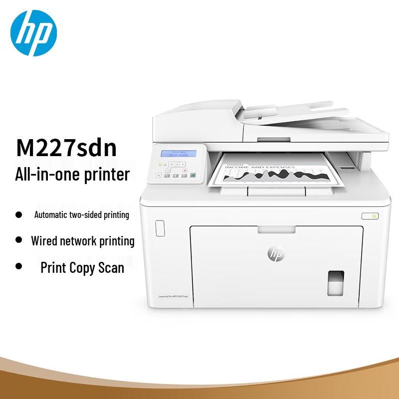 

HP LaserJet Pro M227sdn All-in-One Printer CN plug (adapter included)