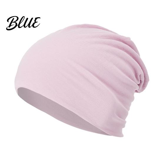Windproof Spring And Autumn Headwear Slouchy Hip-Hop Hat Solid Color Soft Chemo Headwear Breathable Fabric Sun Protection Hat Lightweight Cancer Cap