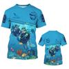 Men's Funny Scuba Diving T-Shirt 3D Print Short Sleeve Casual Tee for Daily Wear