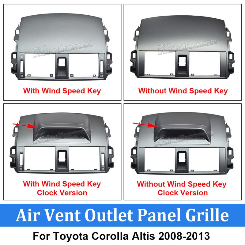 For Toyota Corolla Altis 2007 2008 2009 2010 2011 2012 2013 Center Dash A/C Air Conditioner Central Air Outlet Panel Grill Cover
