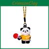Plush Panda Keyring With Table Tennis Series For Bags And Keys Decoration
