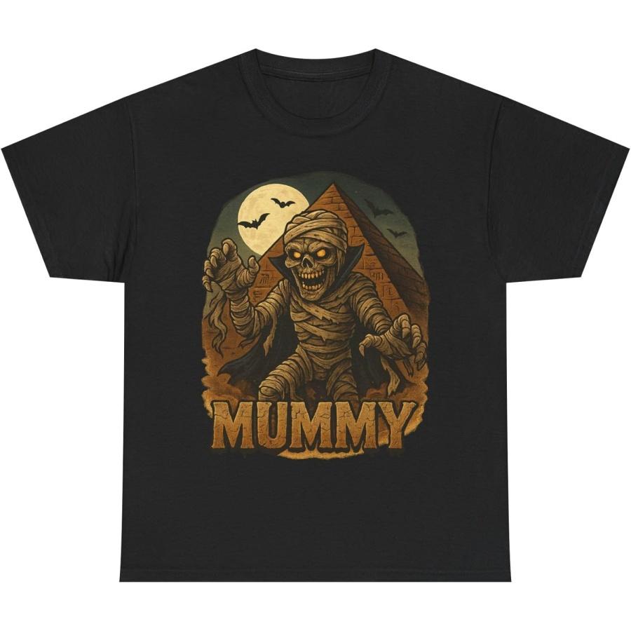 

Scary Cartoon Mummy T-Shirt _ Classic Halloween Pyramid Monster Design XXXXXL різнокольоровий
