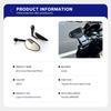 Yamaha XMAX300 Racing Ultra-Clear Rhombus Rearview Handlebar Mirror