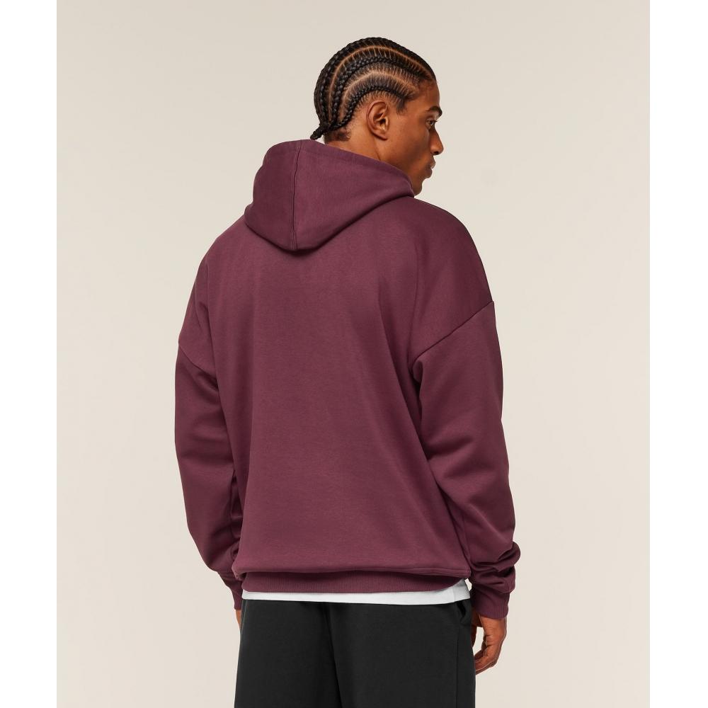 Gymshark Crest Oversized Hoodie Gs Impact Burgundy A5a8o Rcf3