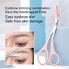 Ögonbrynstrimmer med kam Rostfritt stål Halkfri Precisionstrimmer för Ögonbryn Män Kvinnor Hårborttagning för Ögonbryn Vårdverktyg