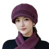 Autumn and winter middle-aged and elderly hats new women's fashion fleece thickened mother hat grandma hat knitted wool hat