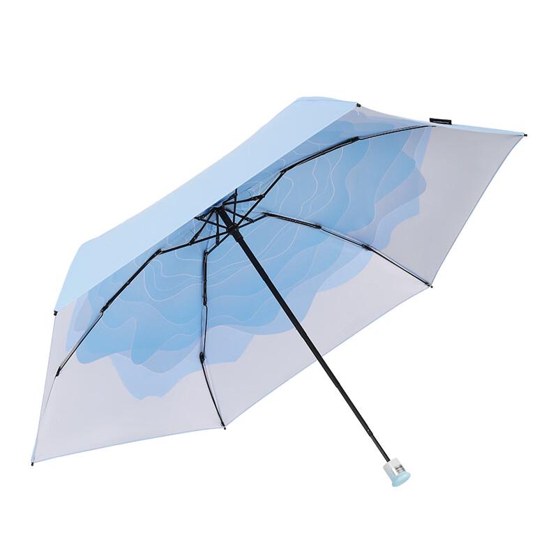 Gradient Floral 5-Fold Travel Umbrella