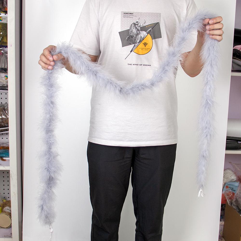 Colorful Marabou Turkey Feathers Boa Shawl 13G for Party Wedding Clothes Sewing Christmas Tree Crafts Plume 2 Yard/Pcs