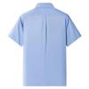 Camisa Masculina de Verão Não Amassa Anti-Rugas Casual de Negócios Cor Sólida Elástica Lisa Manga Curta Trabalho Social