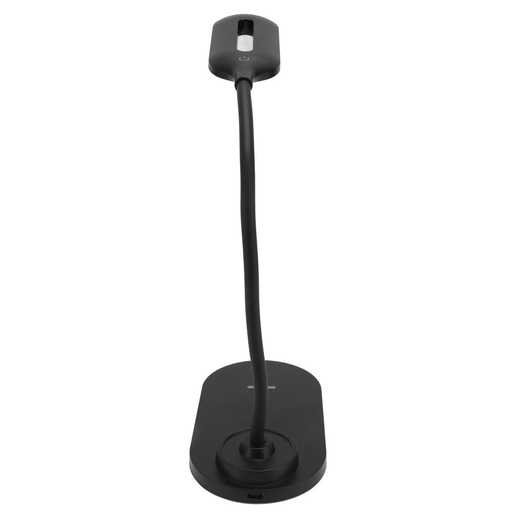 LED Desk Lamp with Wireless Charger Swivel Flexible Gooseneck Touch Control 3 Brightness Adjustable Table Lamp for