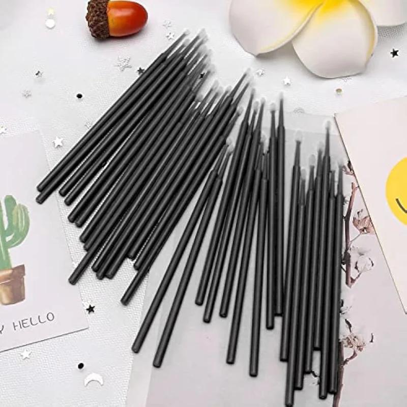 500 pcs-1500pcs Disposable Micro Eyelash Brush Heads Expanded Personal Eyelash Brush Heads Multi-purpose Micro Brush Heads QIWU
