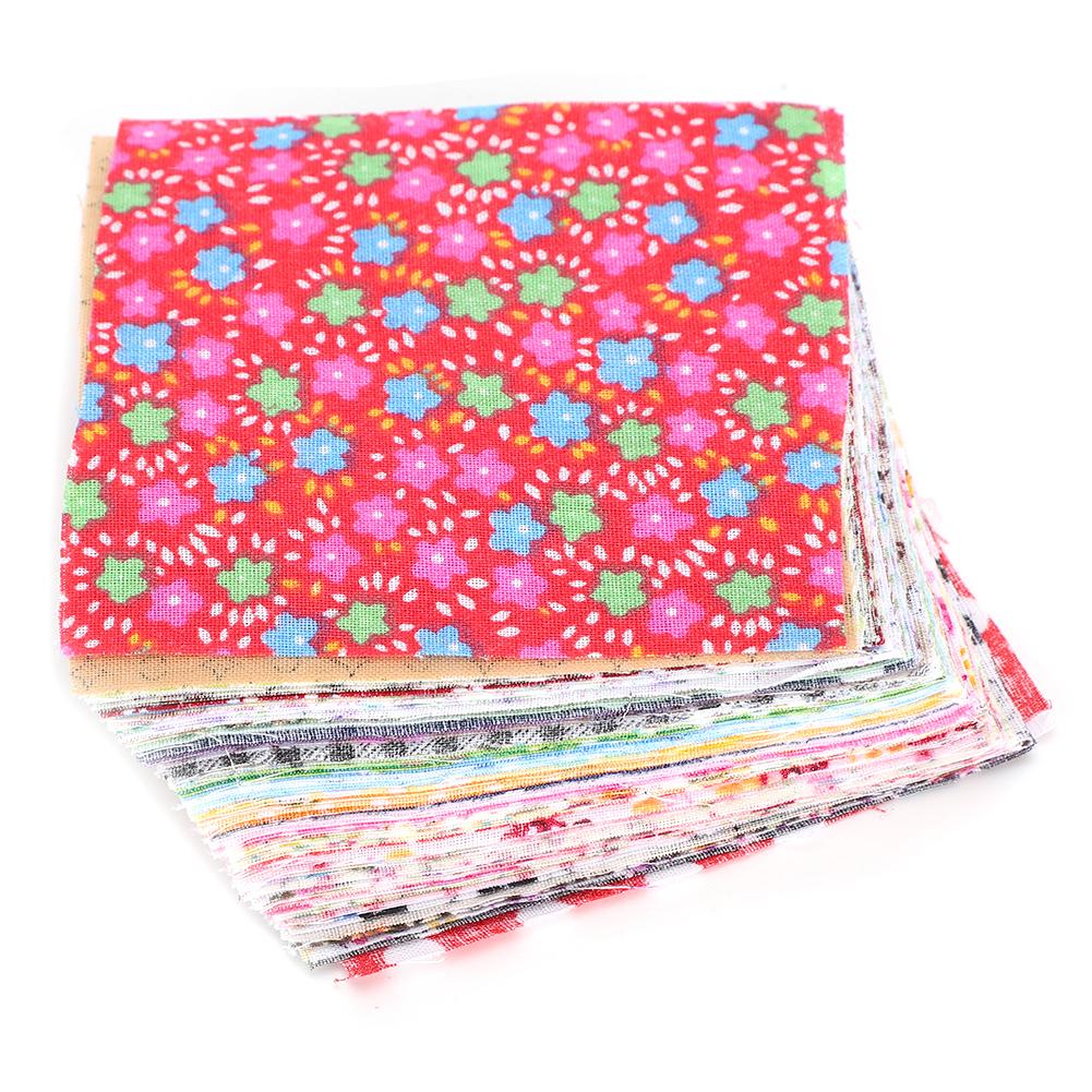 100PCs Square Patch Work Cotton Printed Different Patterns Clothing Accessories for DIY Sewing