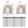 Floral Arch Rainbow Square Pillowcase Polyester Linen Velvet Printed Zip Decorative Throw Pillow Case Car Cushion Cover