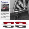 Fibră de Carbon Moale Autentică Pentru SEAT Ateca 5F 2016-2025 Pentru Cupra Ateca 5F 2018-2025 Volan pe Stânga/Dreapta Autoturism Autocolant Ventilație Centrală