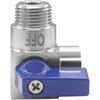 Stainless Steel 90 Degrees Elbow Ball Valve 3/8" NPT Male x 3/8" NPT Female Shut Off Valve for Water Fuel Air