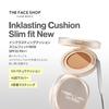 THE FACE SHOP Ink Lasting Cushion Slim Fit New #V201 12g Foundation Base Makeup for Fair Skin with High Coverage Korean Cosmetics