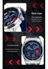 SANDA Men's Waterproof Luminous Polygonal Quartz Watch with 3D Rotating Dial and Silicone Band