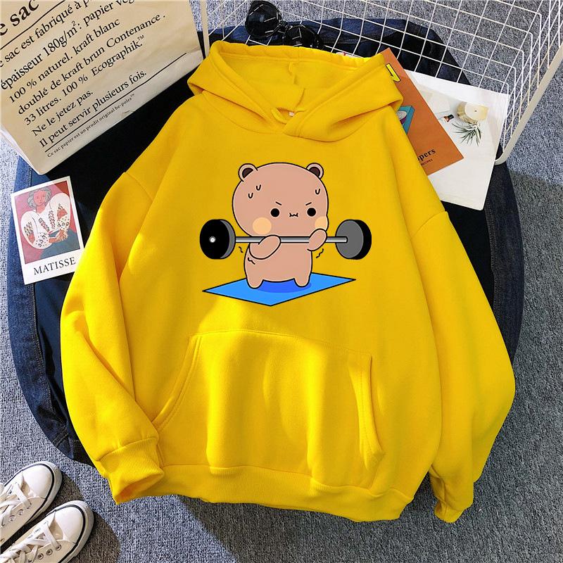 Anime Bubu Dudu Roztomilá Kreslená Mikina s Potiskem Dámská Pánská Pár Módní Mikina s Dlouhým Rukávem Fleecová Volná Streetwear