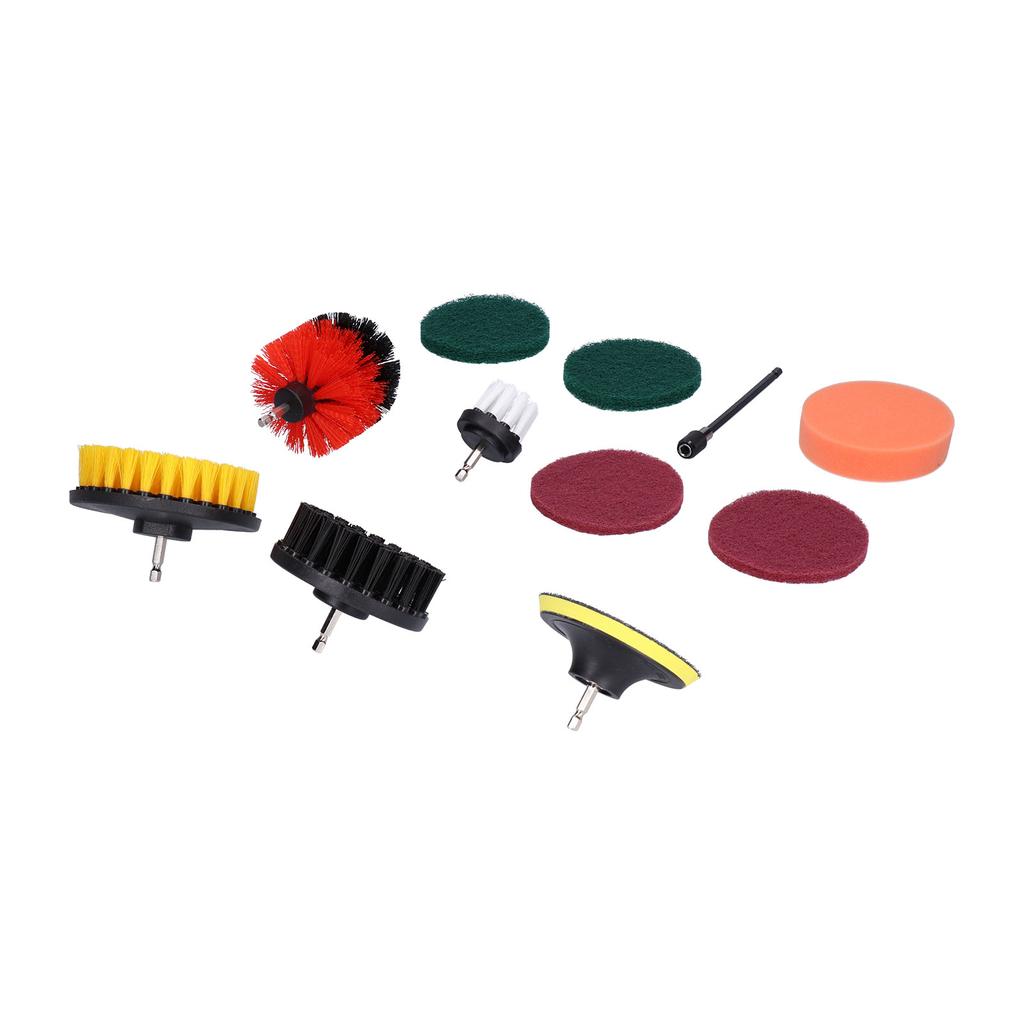 11PCS Drill Brush Attachment Power Scrubber Polishing Pad for Wall Cleaning Ground Dust Removal