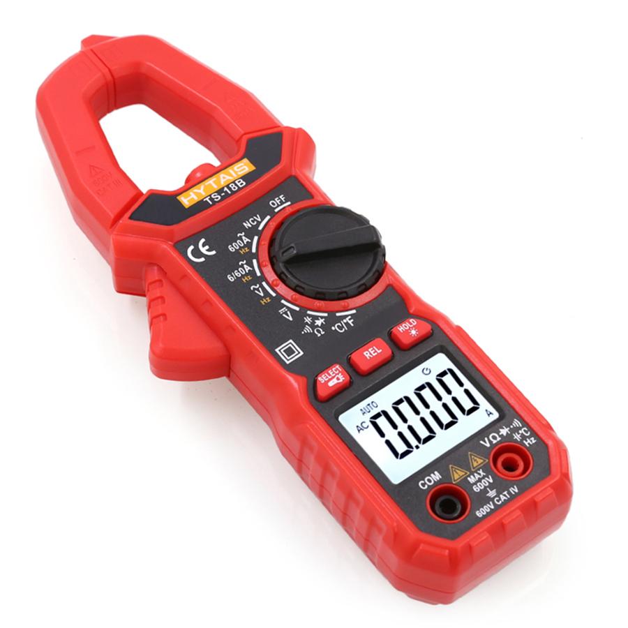 TS-18B AC Digital Clamp Meter High Precision Multimeter Clamp Ammeter with Temperature and Capacitance Measurement Func