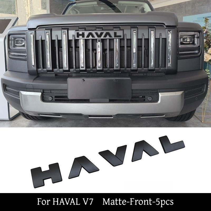 

For GWM HAVAL V7 2026 Black Logo Emblems Fit For HAVAL Raptor Front Network Trunk Rear Sticker Body Decal Car Accessories For HAVAL V7