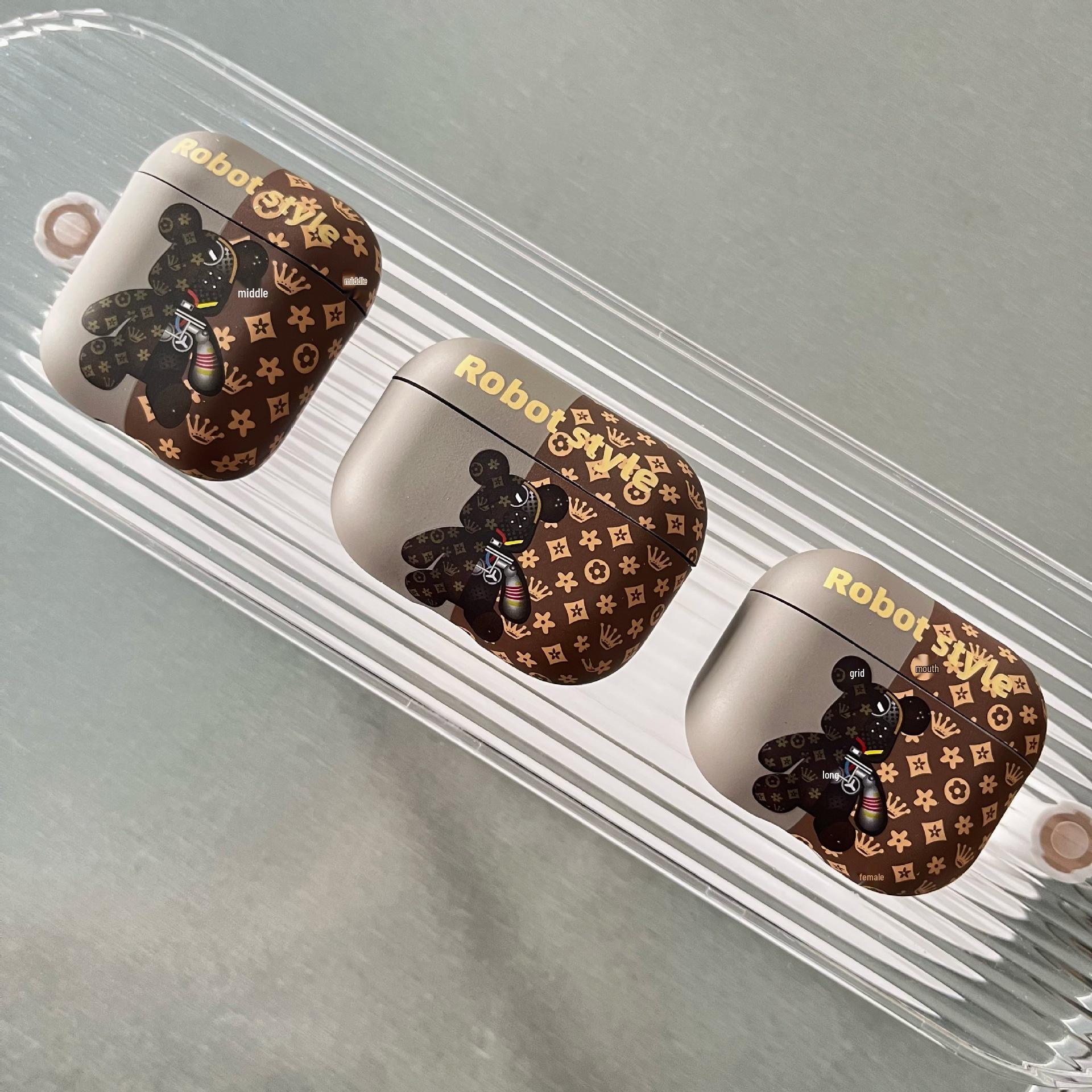 

Мультяшный чехол Kaws Bear для AirPods Pro 2, 3-го поколения, матовый мягкий чехол для наушников AirPods 3