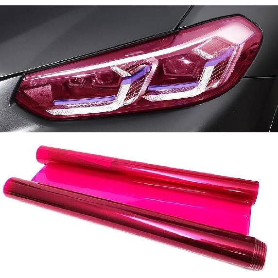 Tint Film For Taillight Headlight Fog Light, 12×48 Inches Vinyl Self-Adhesive Car Tail Light Tape, Brake Light Headlight Cover Protection Film Color