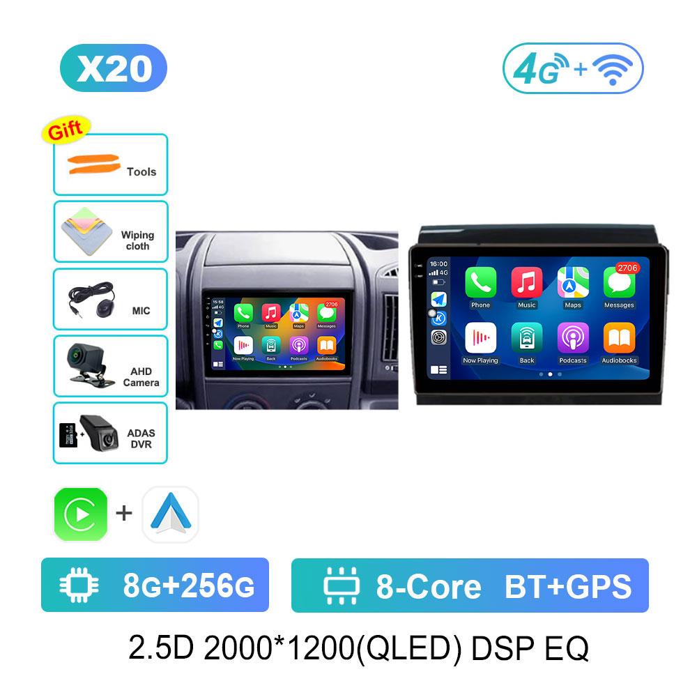 for For Fiat Ducato For Peugeot Boxer For Citroen Jumper 2 2006 - 2022 Android 14 Car Radio Multimedia Player GPS Navi HD Screen