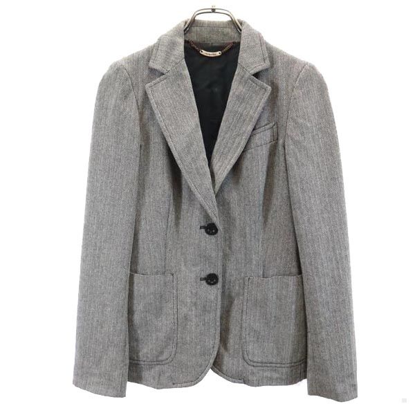 

SEE BY CHLOE шерстяная блендовая приталенная куртка с длинным рукавом USA4 Серый Елочка Женская Б/У