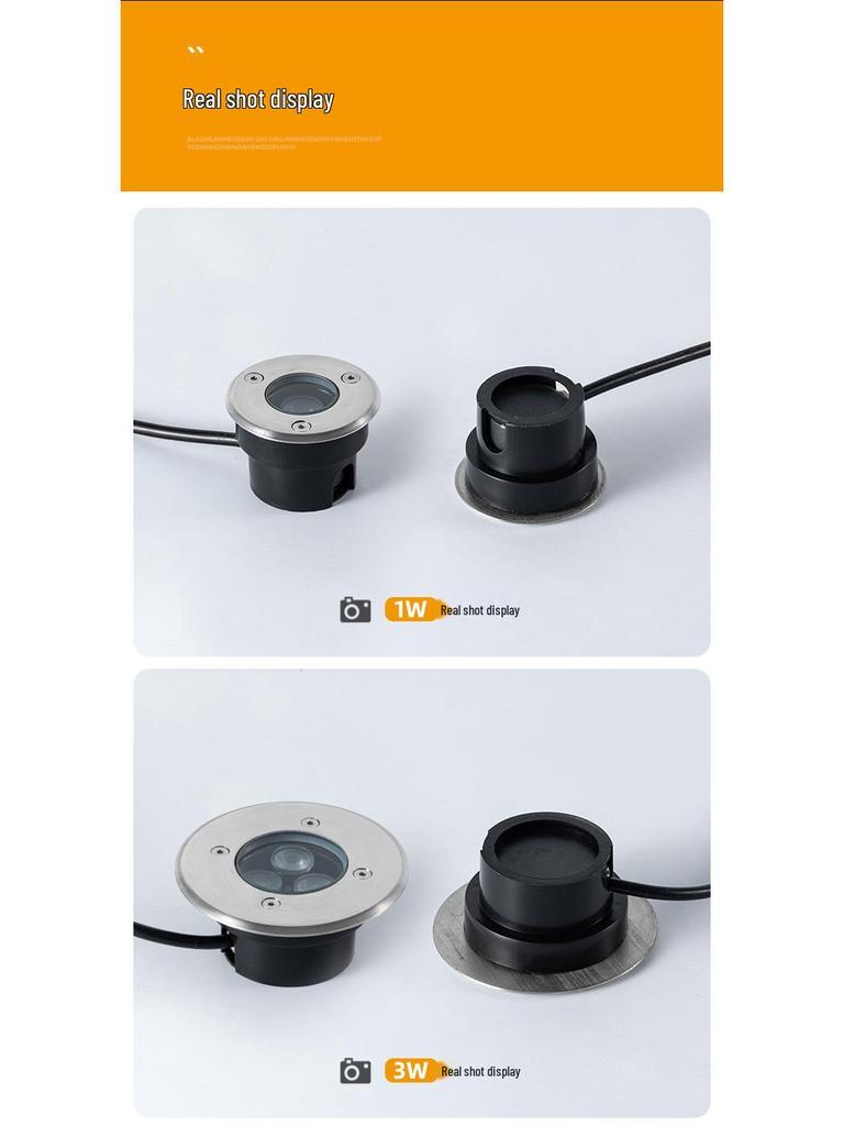 Ultra-Thin Waterproof LED In-Ground Courtyard Spotlight for Garden Decoration