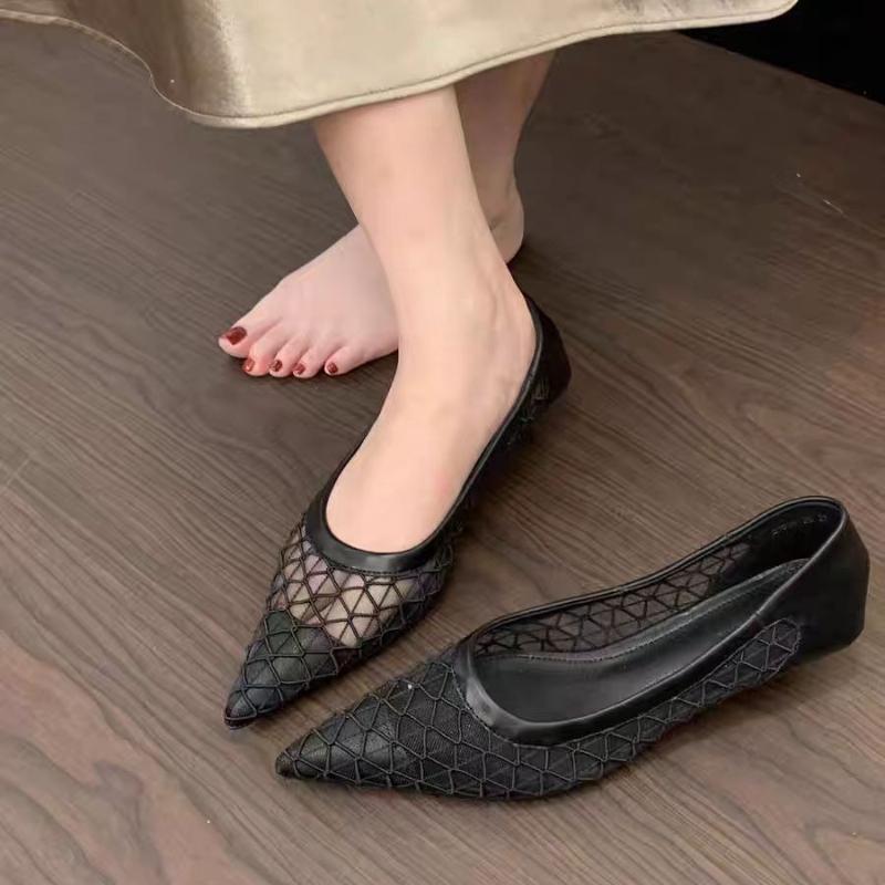 Mode Eleganta Kvinnor Högklackade Skor Mesh Sexiga Spetsiga Tå Klackade Sandaler Designer 2025 Sommar Nya Klänningsfest Kvinna Pumps Zapatillas