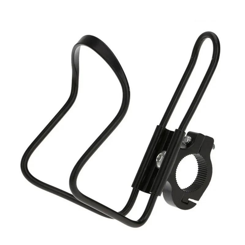 1pc Universal Motorcycle Bike Handlebar Aluminum Alloy Drink Cup Holder Beverage Water Bottle Stand Silver Black Accessories