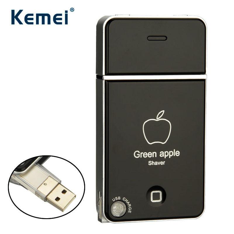 

Kemei Электрическая бритва 2 Плавающая головка Portabl Razor Mini USB Аккумуляторная сталь Iphone Бритвенная машина для мужчин 45G