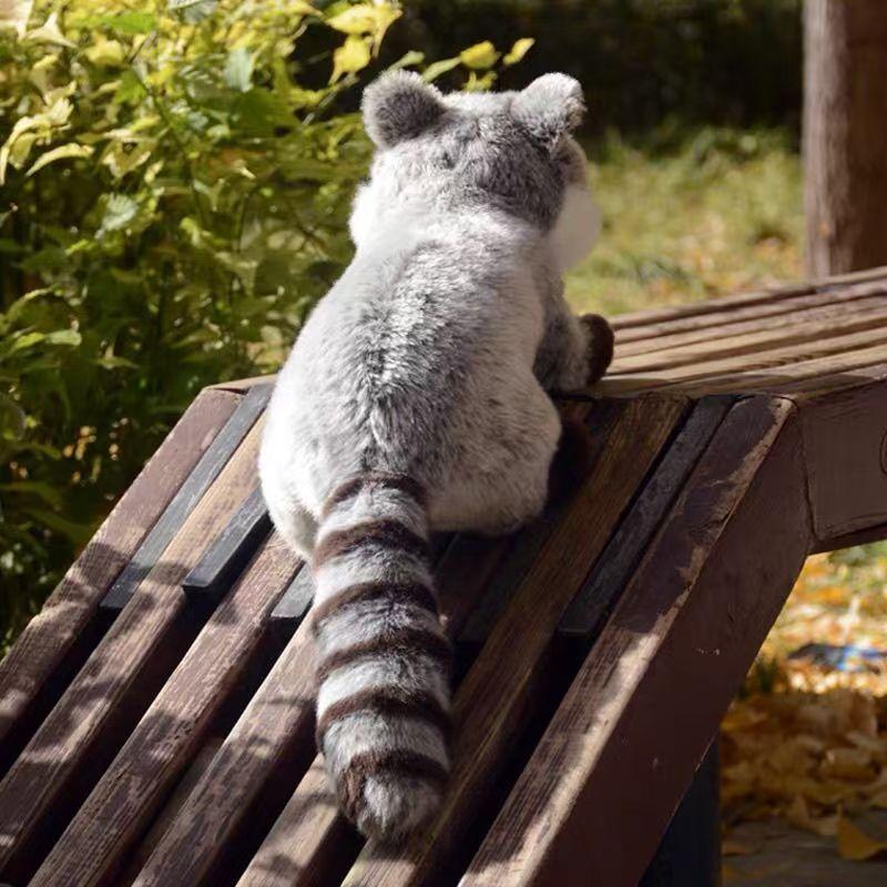 Super Cute Lifelike Raccoon Plush Toy Soft And Adorable Doll Pillow Gift