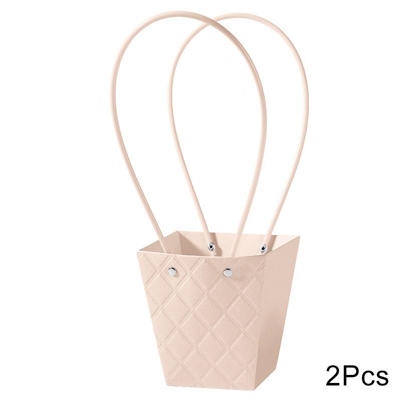 1PC Flower Packaging Bag Portable With Handle Rose Flower Kraft Paper Colorful Flower Box Birthday Gift Bag Wedding Party
