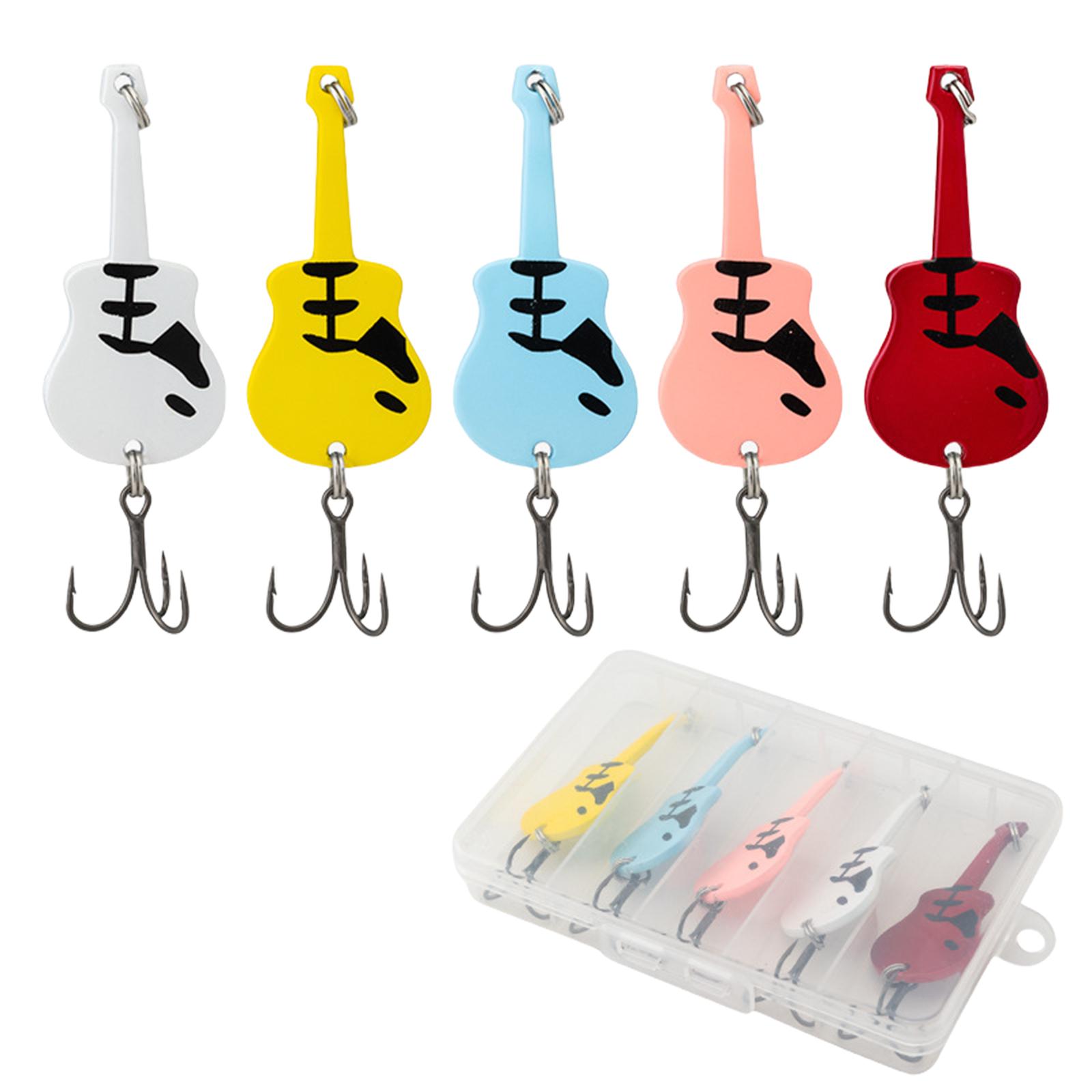 

5pcs Metal Spoon Spinner Fishing Lure with Treble Hook Spoonbait Crankbaits Hard Bait for Trout Perch Pike Bass