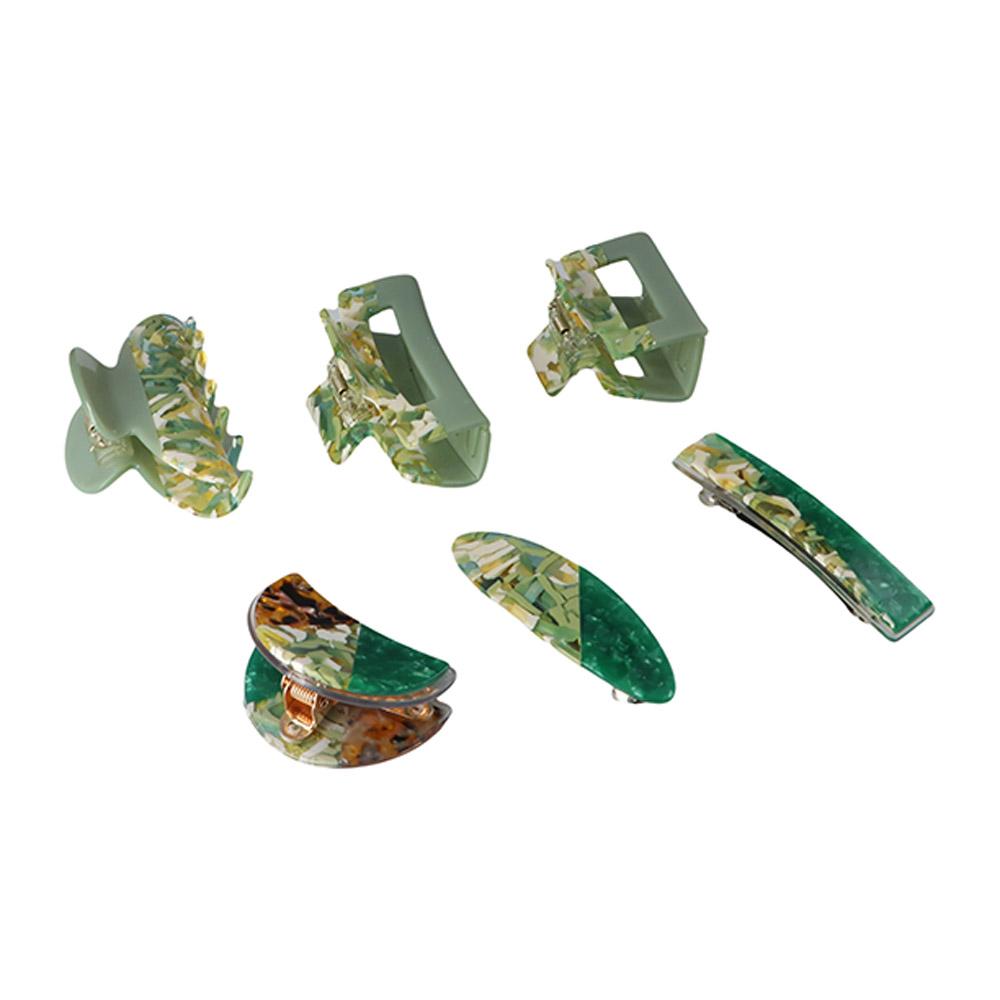 Sheet Hit Color Headwear Green Korean Style Hairpins Hair Ornaments Hair Claws Women Hair Clips
