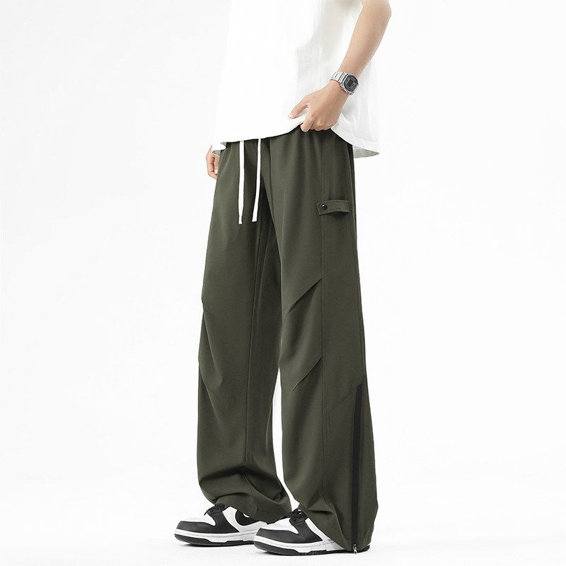 Wassup Trendy High Street Workwear Functional Straight-Leg Pants for Men, Spring and Summer 25 New Style Loose Casual Men's Casual Pants
