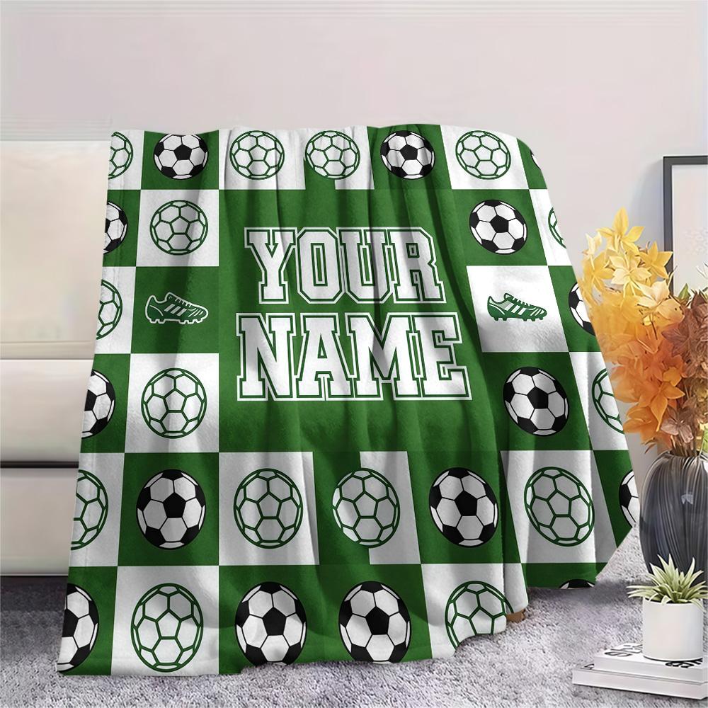 Custom Name Multi Sport Graphic Flannel Blanket, High Quality Comfortable for All Seasons, Home Decor, Warmth and Comfort